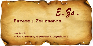 Egressy Zsuzsanna névjegykártya